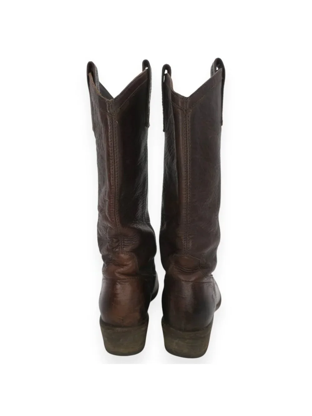 Frye Brown Leather Mid-Calf Heeled Boots - Picture 4 of 12